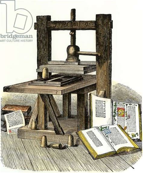 History Of Printing Press By Johannes Gutenberg Mainz Germany Years