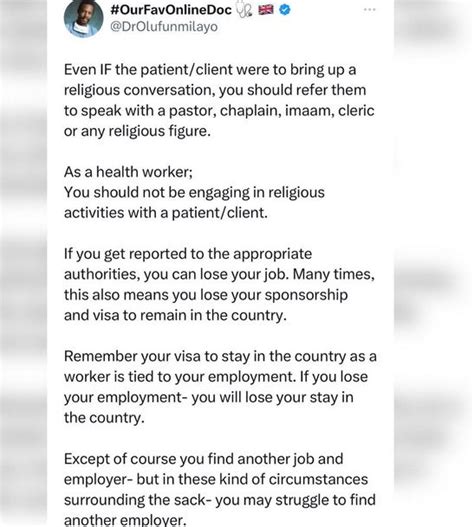 Nigerian Nurse In The Uk Sacked And Deported For Praying For Dying Patient
