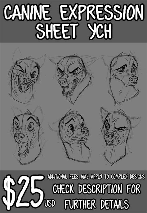 Canine Expression Sheet Ych Closed By Wreckham On Deviantart