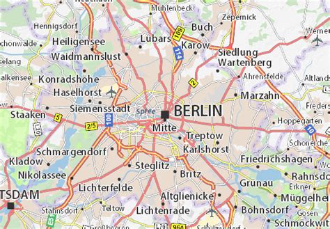 Karte der sehenswürdigkeiten von berlin: Karte, Stadtplan Berlin - ViaMichelin