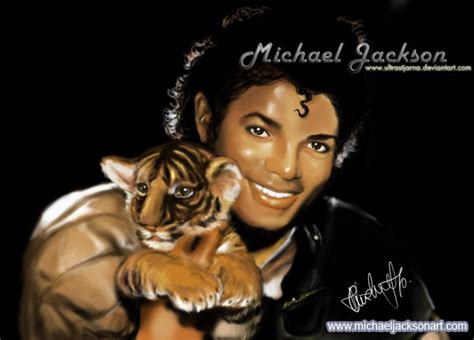 Michael Holding A Tiger Michael Jackson Fan Art 26754390 Fanpop