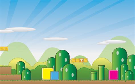 Smb Theme Landscape Created By Bailee Super Mario Birthday Super