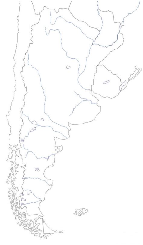 Mapa Del Contorno De Argentina Saberia