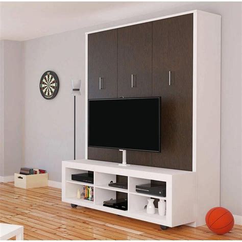 Aliance Murphy Bed With Tv Stand In American Oak By Manhattan Design