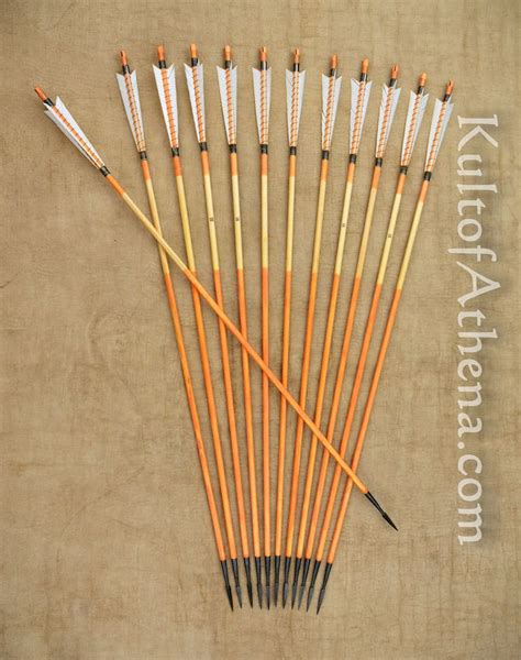 Medieval Horsebow Arrows With Bodkin Tips X12