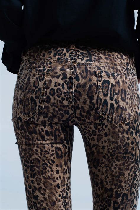 leopard print skinny jeans afričan