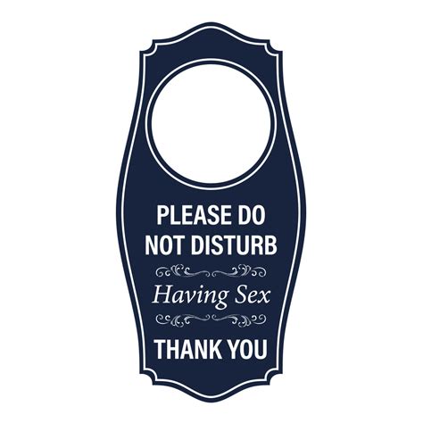 Signs Bylita Please Do Not Disturb Having Sex Thank You Door Hanger Navy Blue 4 X 8