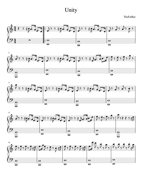 Thefatrat Unity Sheet Music For Piano Download Free In Pdf Or Midi