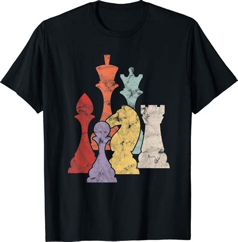 Retro Chess Piece Chess Shirts For Men Boys Women Club T T Shirt