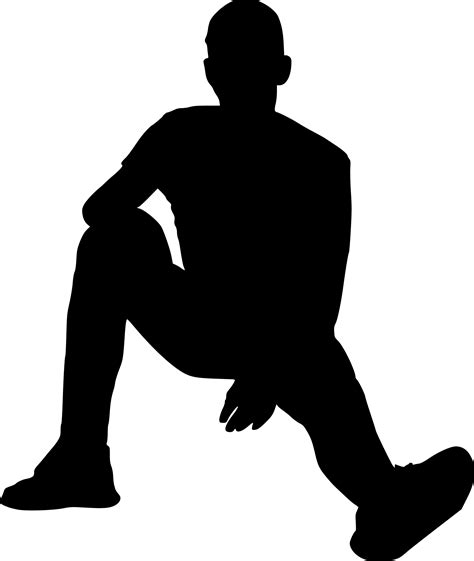 Silhouette Sitting Man Png Clipart Png All Sexiz Pix