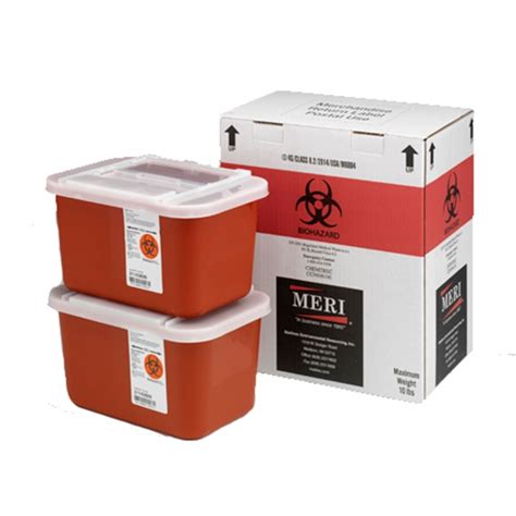 Waste Containers Meri Inc Biohazard Infectious Medical Waste