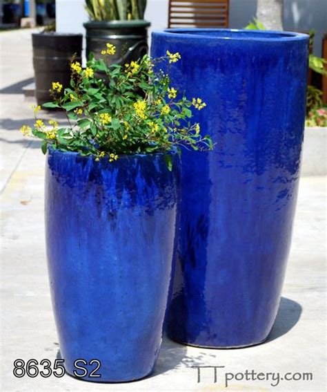 Find the best prices on blue outdoor pots at shop better homes & gardens. Tall Cone | Ceramic plant pots, Garden pottery, Garden pots