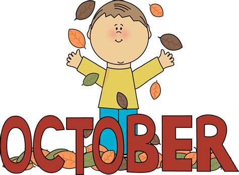 Months Of The Year October Clip Art Library