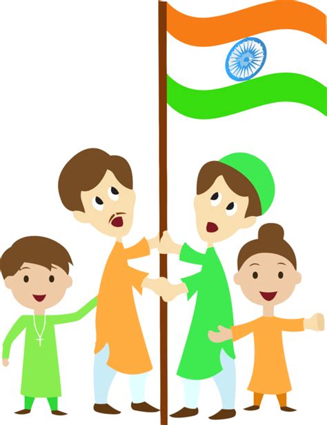 India Republic Day Cartoon Sharing Child For Happy India Republic Day
