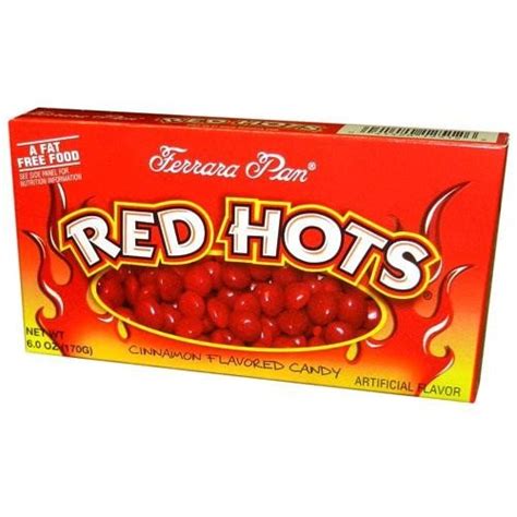 red hots classic candy box