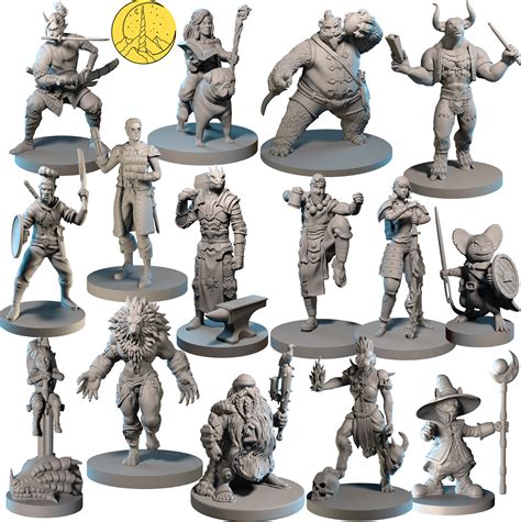 Buy 15 Hero Character And Npc Miniatures For Dnd Miniatures Dandd