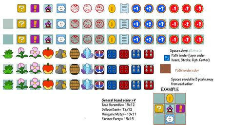Mario Party Star Rush And Top 100 Board Template By Derekminya On