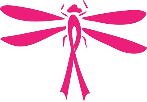 Breast Cancer Awareness Dragon Fly Decal Sticker Car Laptop Window Wall Vinyl Decals