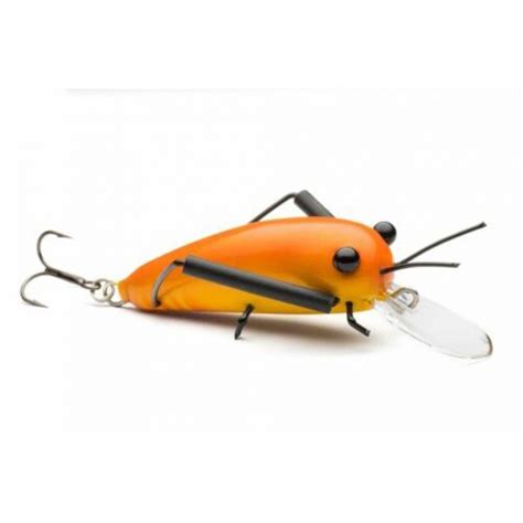 Dm Cricket Lures Small Wooden Orange Yellow Finish Tackle