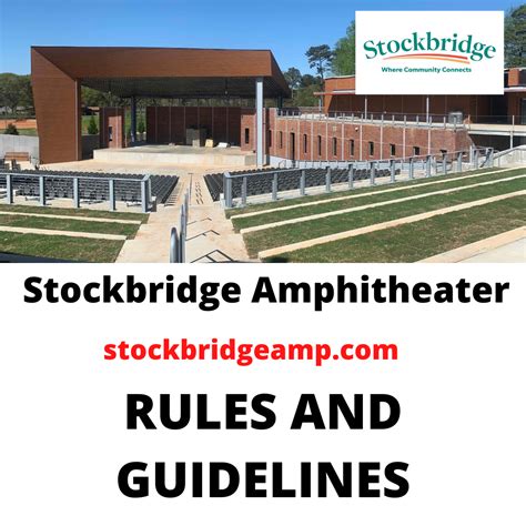 Rules And Guidelines For Stockbridge Amphitheater City Of Stockbridge
