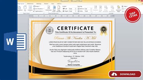 Sertifikat Template Free Download Free Award Certificate Templates