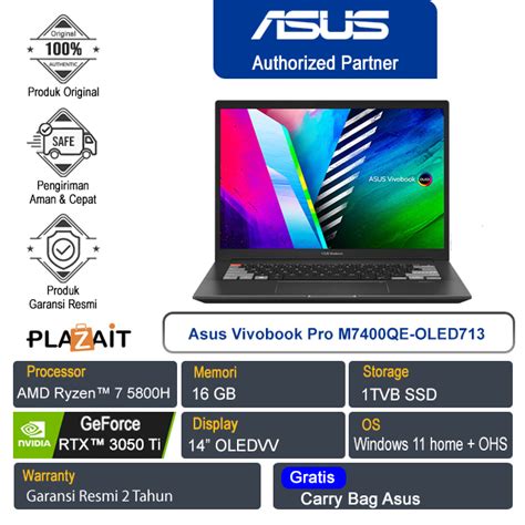 Asus Vivobook Pro 14x M7400qe Oled713amd Ryzen 7 5800h16gb1tb Ssd