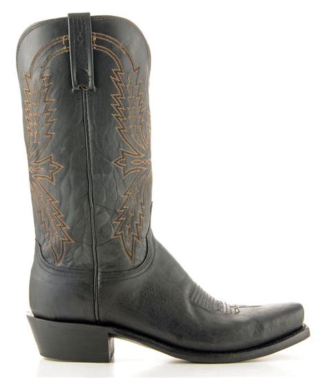 Mens Lucchese Mad Dog Goat Black Boots N1560 74 Allens Boots