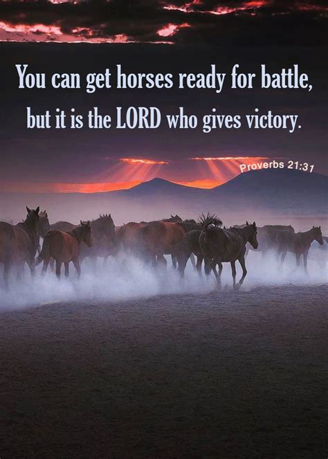 Proverbs 2131 Gnt You Can Get Horses Ready For Battle But It Is