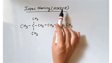 Iupac Naming For Alkene Compound Youtube
