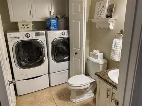 Half Bath Laundry Room Combo Makeover Reveal Interiors By Karyn