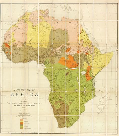 Map Of The Languages Of Africa Photograph By Library Of Congress