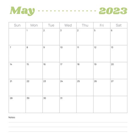 May 2023 Monthly Planner Calendar May 2023 Calendar Monthly Planner