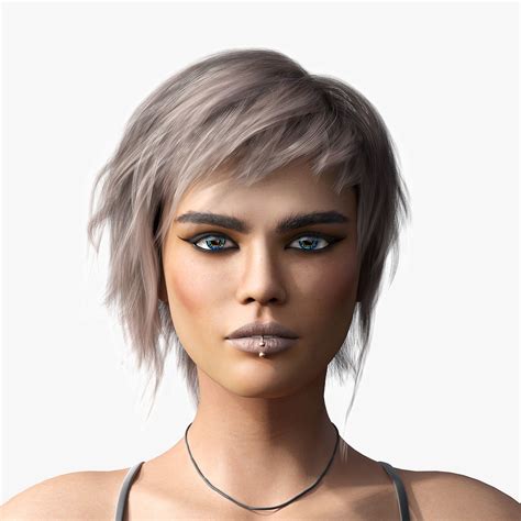 3d Model Realistic Female Character Evi Vr Ar Low Poly Rigged Max