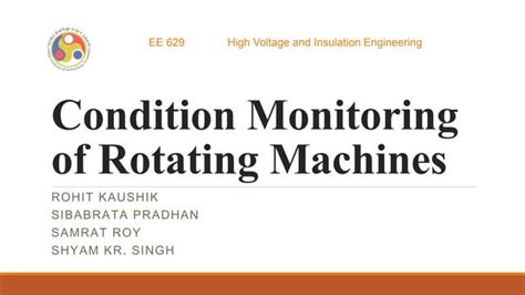 Condition Monitoring Of Rotating Machines Ppt Ppt