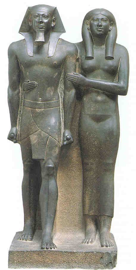 Menekaure And His Wife 457×908 Egyptian Art Egyptian History