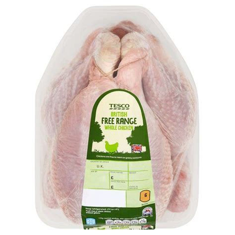 Whole Chicken Free Range Tesco Grocery Packaging Wrapping