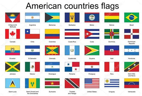 Iconos Con Banderas De Las Américas 2022