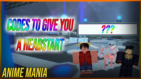 You'll need these freebies we'll keep you updated with additional codes once they are released. ANIME MANIA CODES | Roblox - YouTube