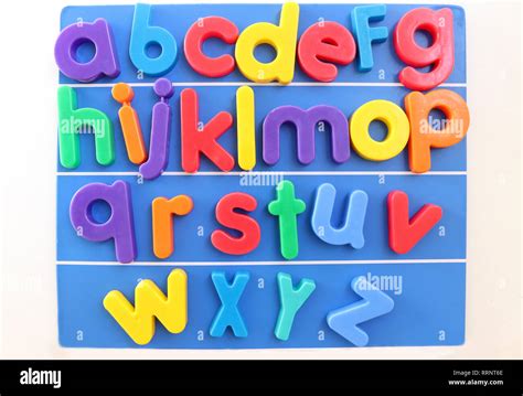 Colorful Magnetic Plastic Alphabet Letters In Alphabetical Order Stock