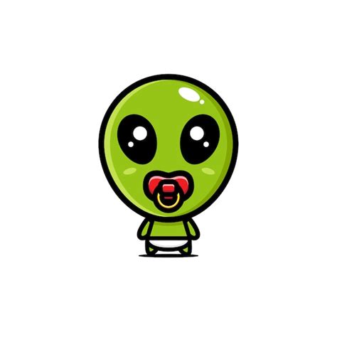Premium Vector Cute Alien Baby