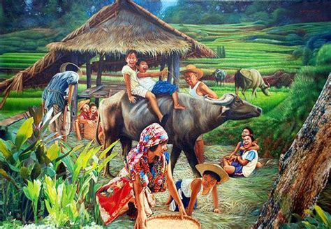 Rural Farm Life In The Philippines By Dante Hipolito Philippine Art
