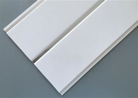 Pure White High Glossy Middle Groove Ceiling Pvc Panels With Silver