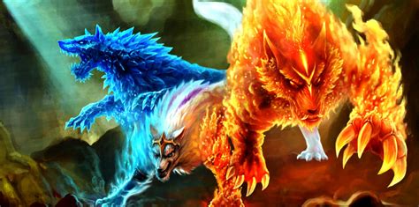Fire And Ice Wolf By Mbla9273 On Deviantart