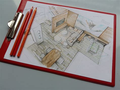 Interior Conceptual Sketch By Magdalena Sobula Pe2