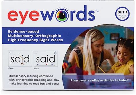 Eyewords Multisensory Orthographic Sight Word Teaching Cards Set 1