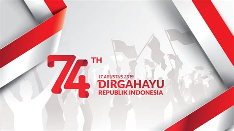 17 August Indonesia Happy Independence Day Greeting Card Banner And