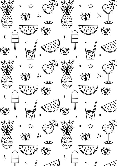 Printable coloring pages for kids of all ages. Free printable summer coloring page - ausdruckbare ...