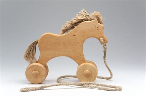 Wood Horse For Children Carved Horse On Wheels Horse Toy Etsy Canada