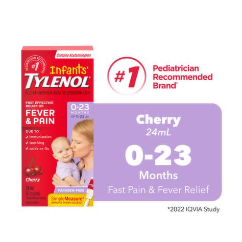 Tylenol Infants Acetaminophen Suspension Cherry Drops
