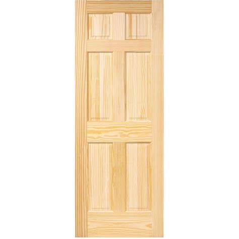 Kimberly Bay 32 In X 96 In 6 Panel Pine Unfinished Solid Core